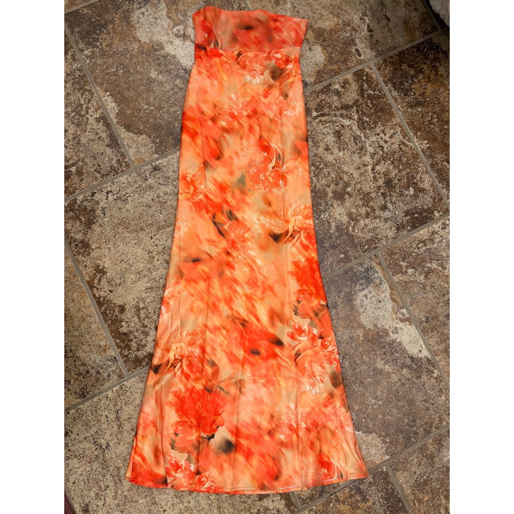 Peppermayo Carmen Maxi Dress Women Size 2 Sunset Floral Strapless Formal Gown